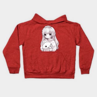 Kawaii Anime Girlfriend Kids Hoodie